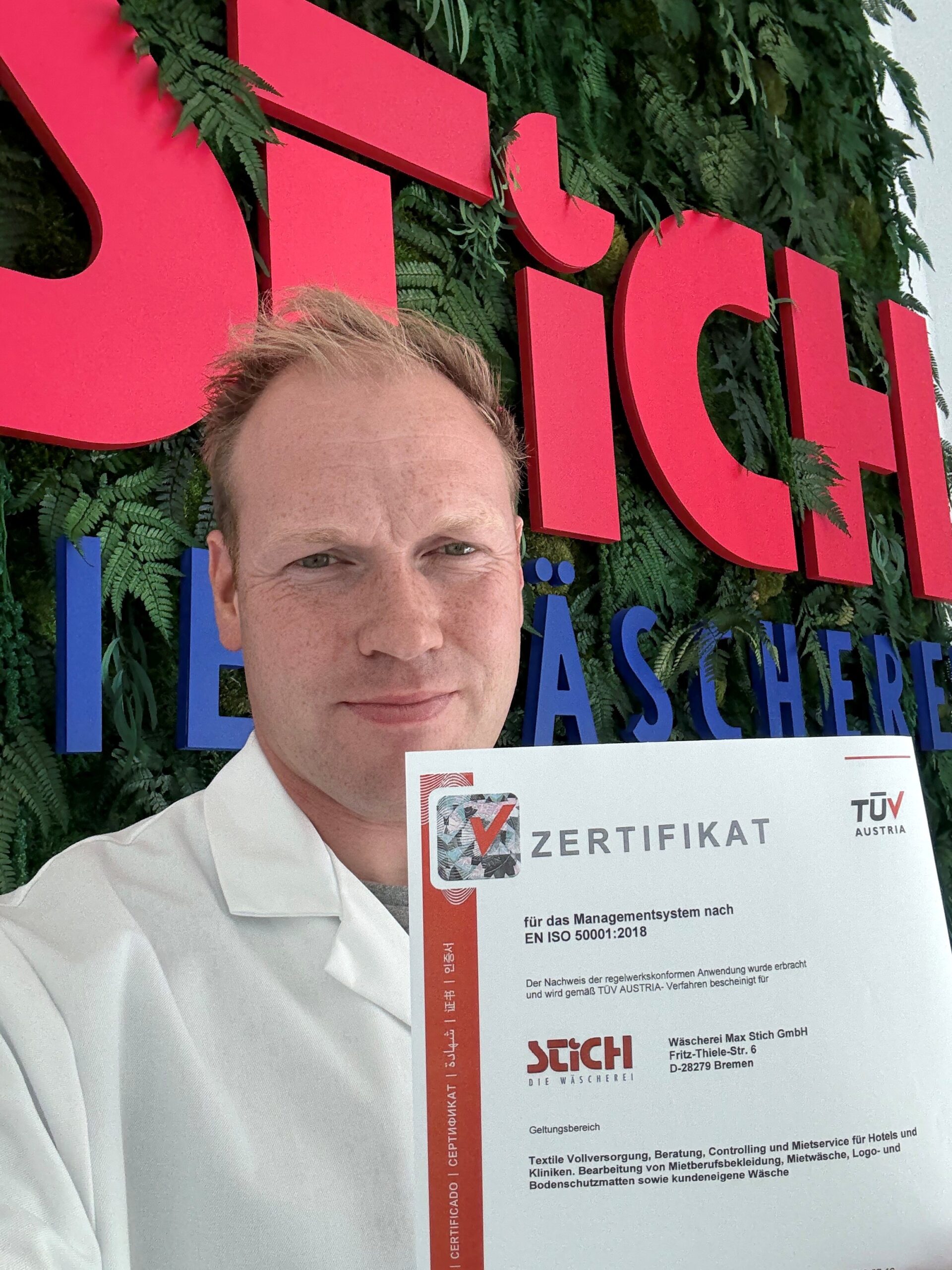 Moritz Stich, Geschäftsführer Wäscherei Max Stich GmbH
